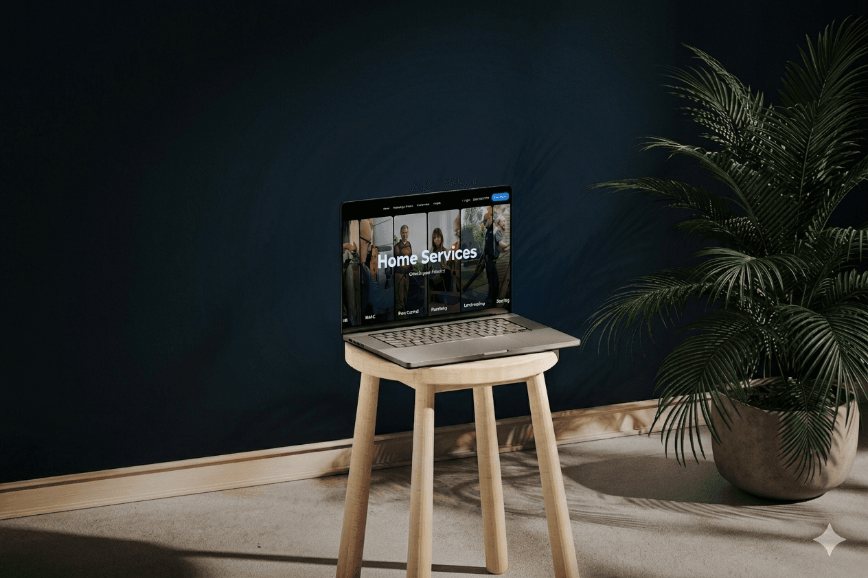 Vita Lenta luxury hospitality website homepage shown on a laptop mockup