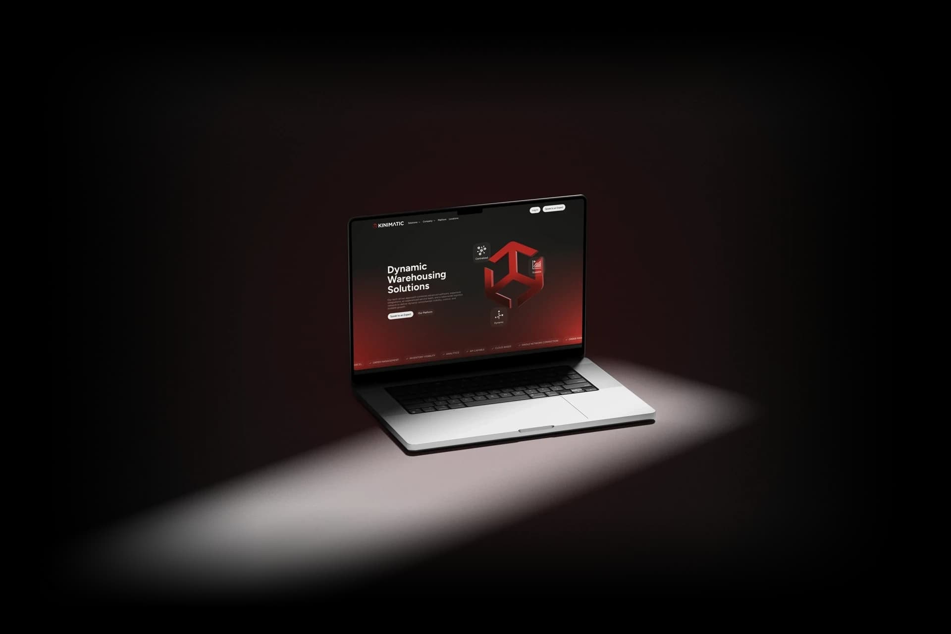 Peak Creations creative portfolio website displayed on a device mockup